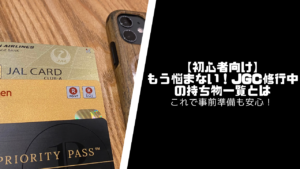 【初心者向け】もう悩まない！JGC修行中の持ち物一覧とは