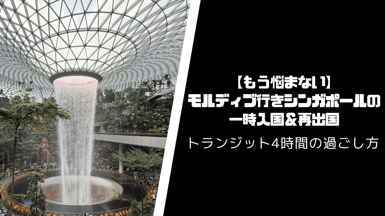 悩みたくない。モルディブ行きシンガポールの一時入国＆再出国の過ごし方